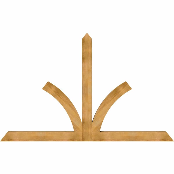 Ekena Millwork Richland Rough Sawn Timber Gable Bracket, Western Red Cedar, 108"W x 68"H x 4"D x 6"F, 15/12 Pitch GBW108X68X0406RIC00RWR - main